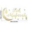Islamic Ramadan Acrylic Mirror Wall Sticker Eid Mubarak Wall Decal for Home Living Room Bedroom TV Backdrops Decor Muslim Gift
