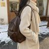 Fashionable PU Leather Backpack with Adjustable Shoulder Straps Simple Design Suitable for Daily Use Travel Shopping and Other Scenarios No Pendant