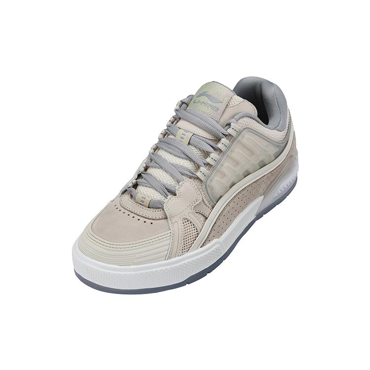 Li Ning Millennial Era Slip Resistant Abrasion Resistant Low top Skateboard Shoes Women's White AZGS010-1