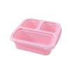 Three Compartment Wheat Straw Bento Box for Fruit, Snacks, and Pastries - Fresh-Keeping and Portable for Outdoor Travel Lunches