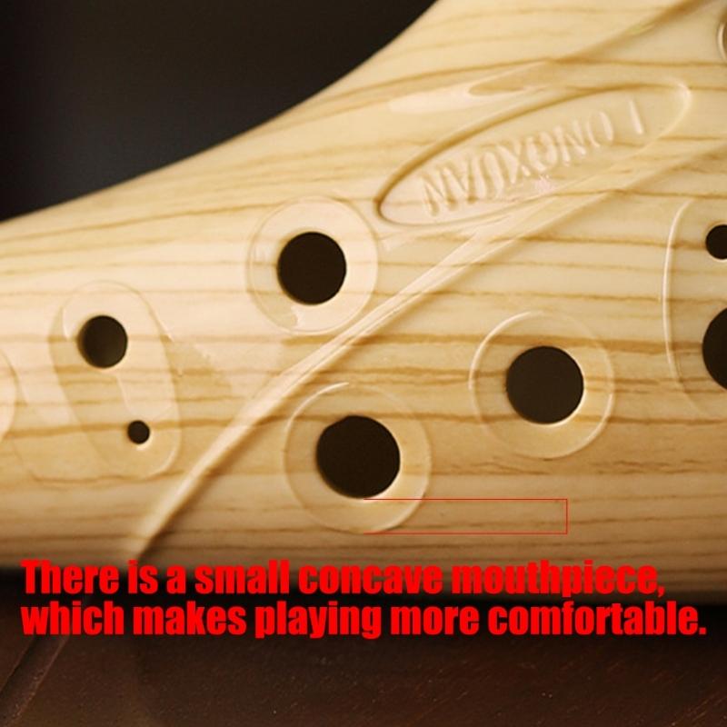 12 Hole Ceramic Ocarina Musical Device Smooth Surfaces Texture Balanced Tone Output for Aspiring Musicians and Collectors