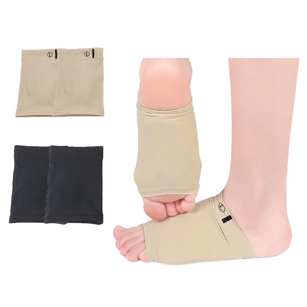 

2 Pairs Arch Support Sleeves for Plantar Fasciitis Relief Silicone Cushioning Insoles for Flat Feet Orthotic Foot Massage Inserts for Men and Women