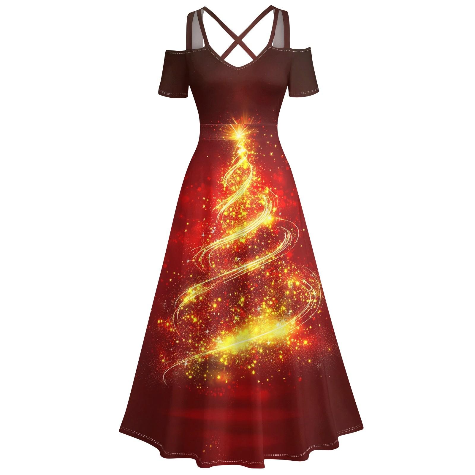 

Жіноча повсякденна та модна сексуальна ретро-сукня на підтяжках з великим розмахом S Кіновар