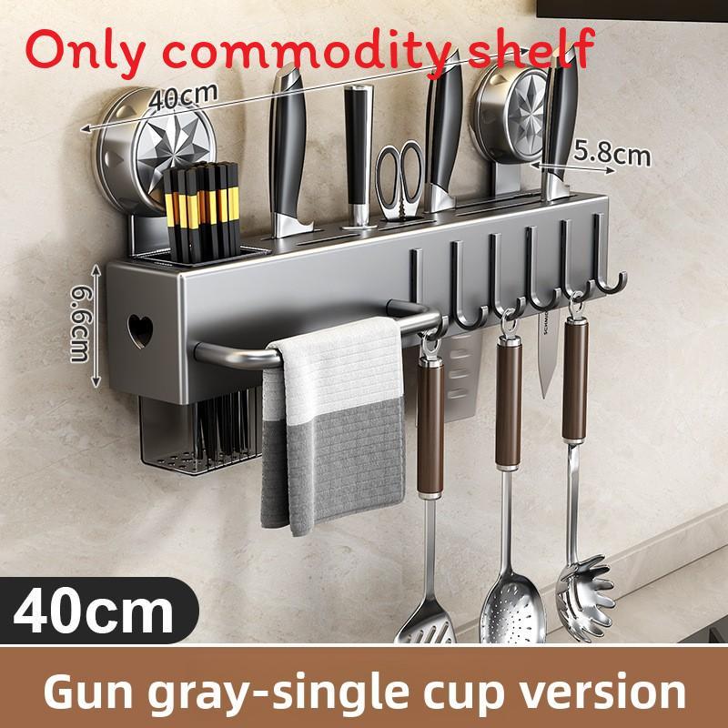 Kitchen Wall Mount Organizer With Carbon Steel Multifunctional Storage For Utensils And Knives