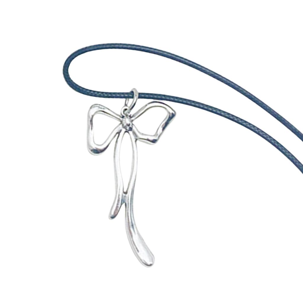 Elegant Butterfly Necklace Bowknot Pendant Neckchain Adjustable Chain Choker Handmade Collarbone Chain Gifts for Women