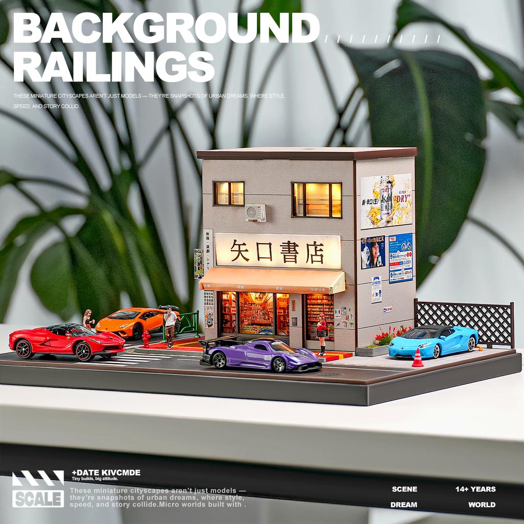 Collector 1/64 Fujiwara Tofu Shop Miniature Scene Model Figurines, Props and Ornaments Small-scale Display Sand Table