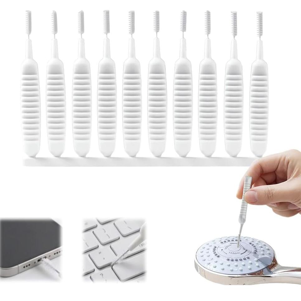 

Shower Head Cleaning Brush for Small Hole,Multifunctional Shower Head Cleaner Tool, Gap Hole Anti-Clogging Cleaning Brush for Household Bathroom 10 Pack