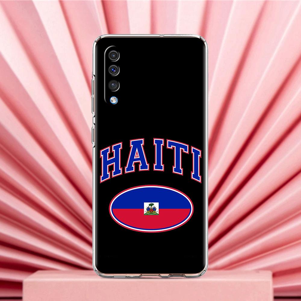 Phone Case For Samsung A56 A36 A26 A24 A16 A14 A12 A32 A50 A70 A22 A40 A34 A54 A42 A52 5G A04s A06 Cover shipping Haiti Flag