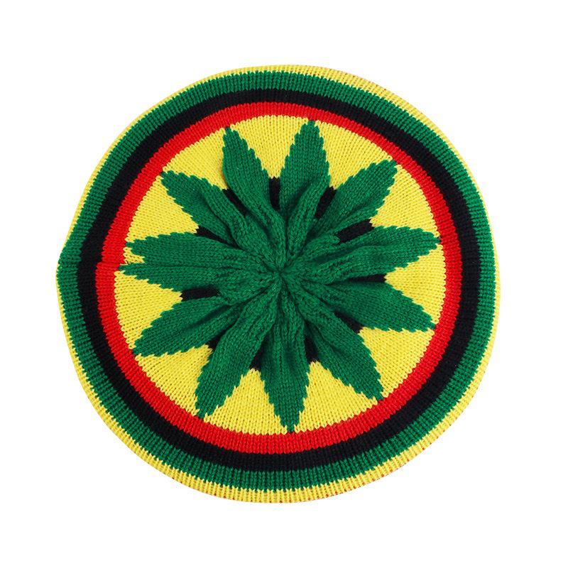 Jamaican Rainbow Reggae Beret - Unisex Autumn/Winter Hat