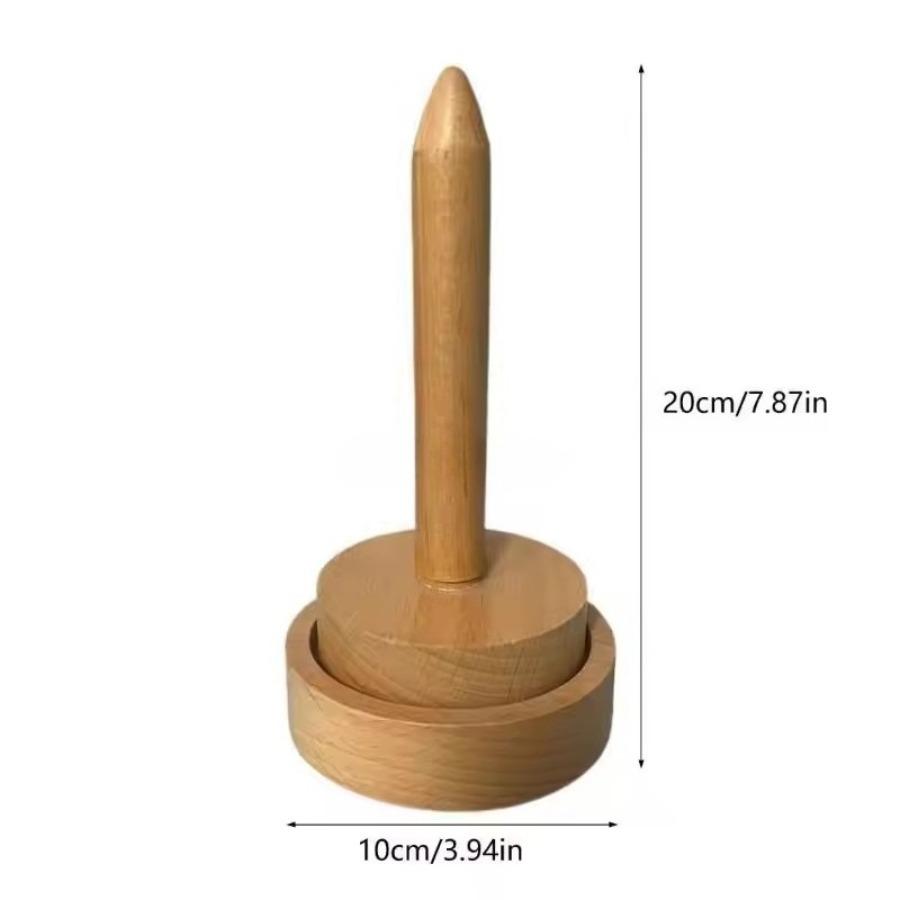 

Деревянный держатель для катушек пряжи, вращающаяся цилиндрическая подставка для ниток, инструмент для вязания, намотчик пеньковой веревки для рукоделия и ткачества