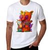 Bear And Salmon TShirt Casual Lightweight Short Sleeve Top TShirt
