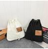 Large Capacity Canvas Drawstring Backpack College Student Ins Harajuku Shoulder Bag