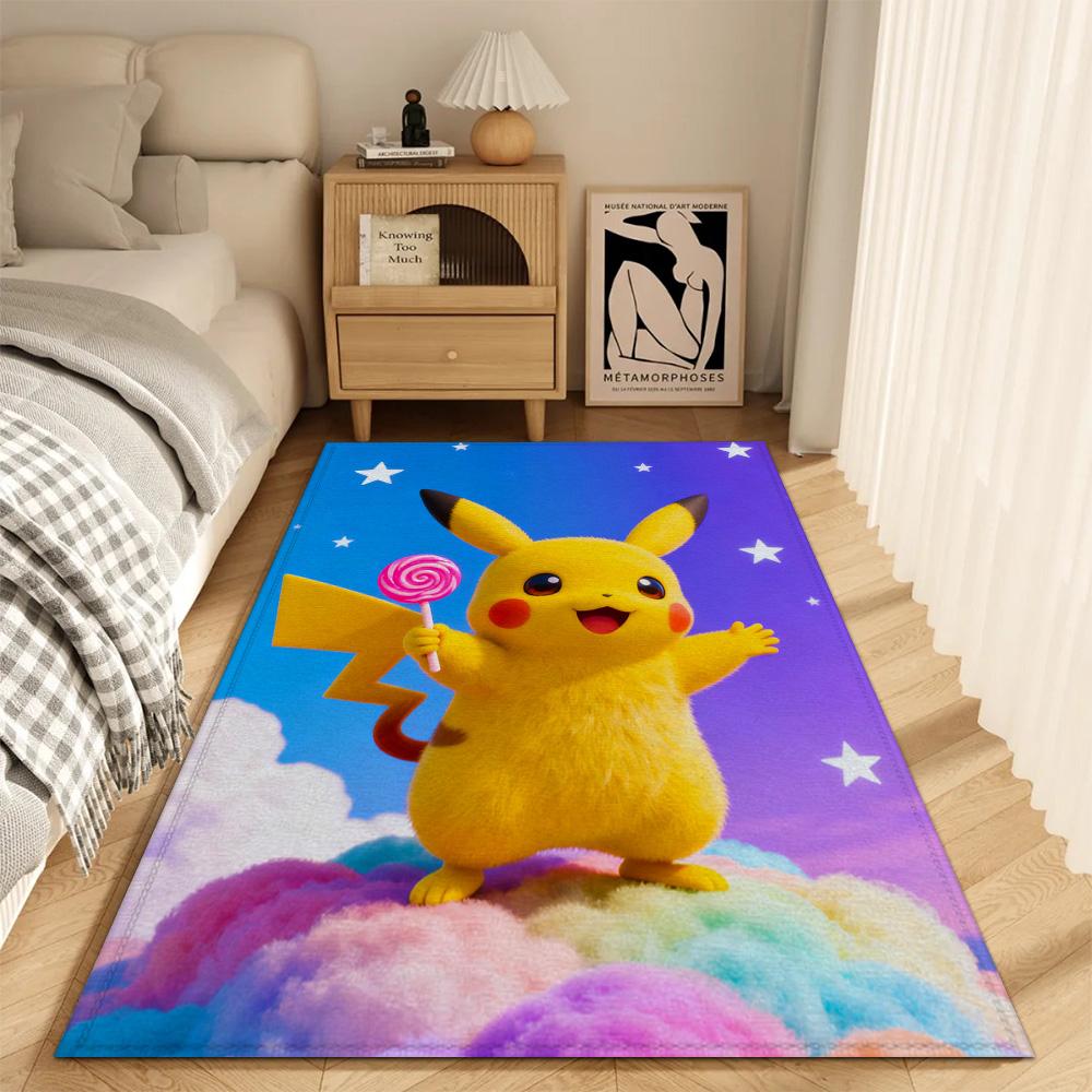 

Fashion Entrance Mat Kitchen Carpet Living Room Rugs Decoration P-pikachu Balcony Floor Mats Super Absorbent Bathroom Rug Door 40x60cm