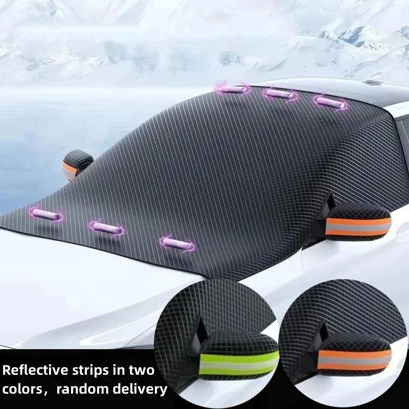 

Universal Suv Snow Protector Universal Car Windshield Snow Cover with Magnets Premium Oxford Cloth Frost Protection for Winter