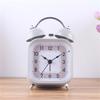 3inch Alarm Clock Battery Operated Loud Mechanical Alarm Clock with Stereoscopic Nightlight Not Ticking