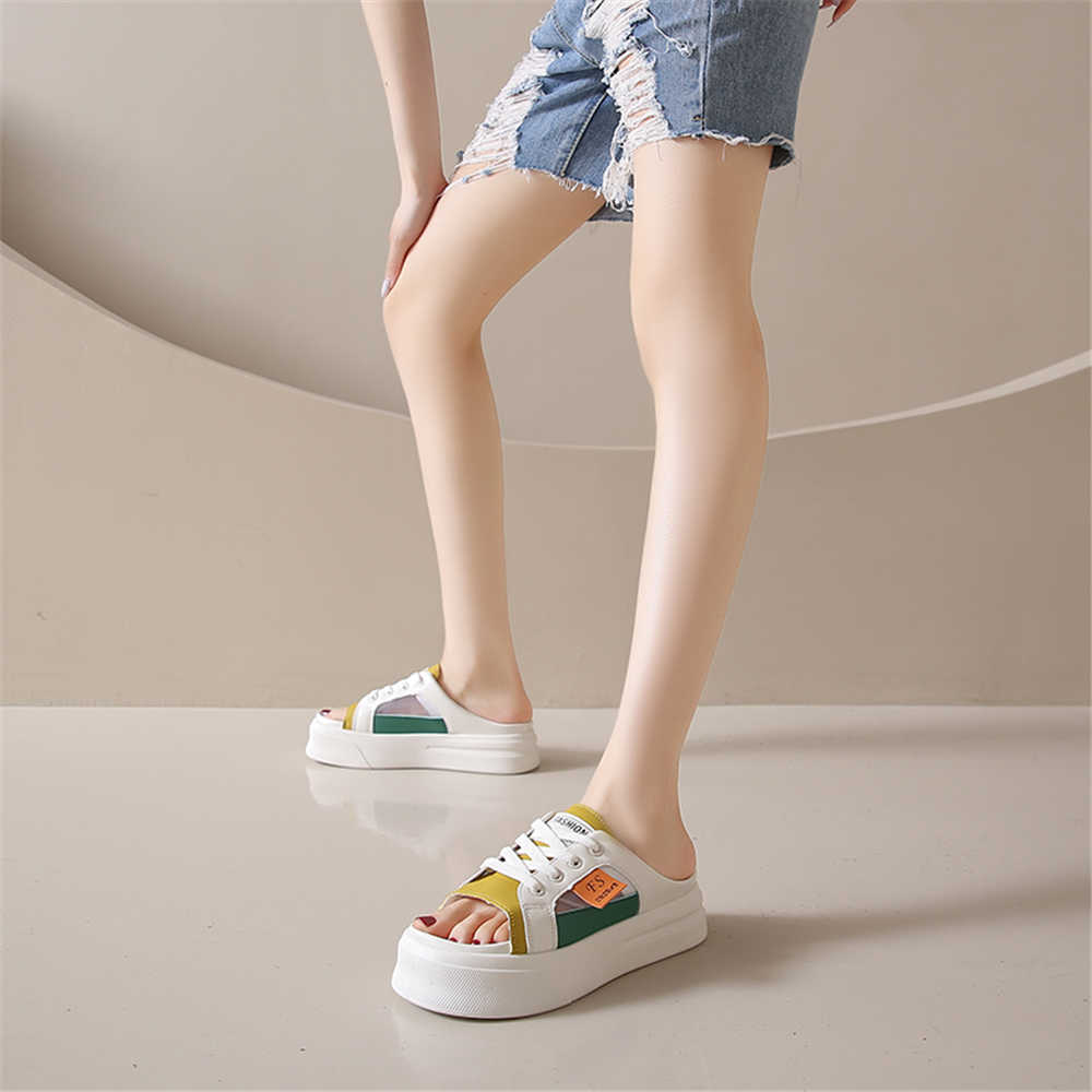 Fashion Summer Opening 34 Number Slippers Shoes Women White Big Size Sandals Sneakers Sports Dropship Vietnam Health Casual