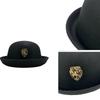 Cappello di Lana Fatto a Mano Elegante Cappello a Bombetta Decorato con Spilla per Donna Festa Uniforme Scolastica Britannica Cappello di Lana alla Moda da Donna