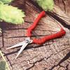 1Pcs Stainless Steel Garden Pruning Shears Non Slip Red Handles Spring Loaded Design For Trimming Plants Home Gardening Use