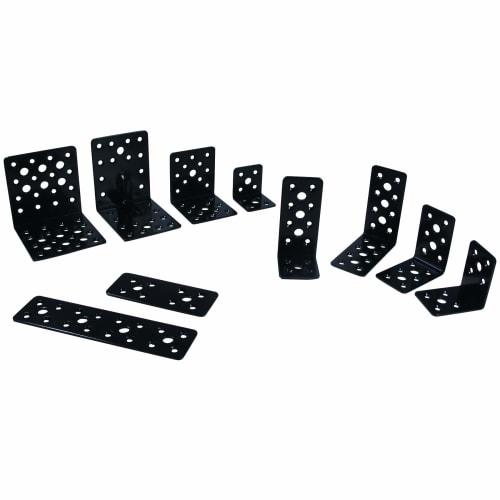 DAIDOHANT (Reinforcement Hardware) Black Multi-Purpose Hardware, L-Shaped, Iron (W)2.3 x (A)40 x (B)55mm (1 pc) 69104