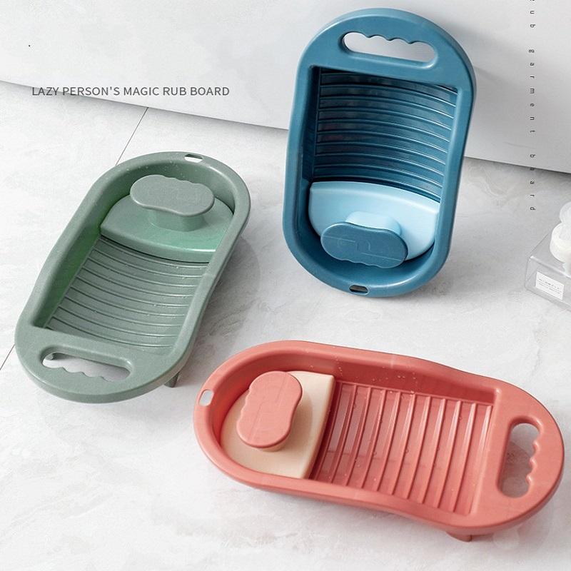 Portable Underwear Washboard Plastic Anti Slip Thicken Washing Board Household Socks Clothes Cleaning Tool Bathroom Accessories