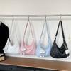 Korean niche star printed shoulder bag Korean largecapacity messenger bag casual pleated commuter fresh tote bag