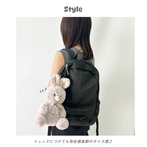 Tino Plush Animal Pen Fluffy and Cute with Carabiner and Attaches to Bag [Stream] Pouch/Pencil Case, Schnauzer, (TY-042-E)