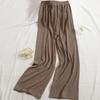 Petite Ice Silk Wide-Leg Slimming Pants - Women's Summer XS Straight-Leg Casual, 145cm/150cm Options