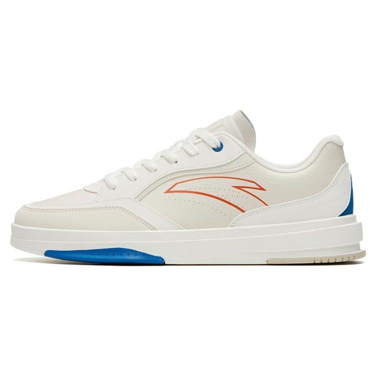 Anta Life Collection Slip Resistant Abrasion Resistant Low top Skateboard Shoes Men's White Blue 912328011-4