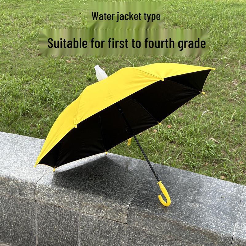 Children's Waterproof Rainbow Umbrella: Solid Color, Fresh Style, Sunscreen, Automatic, Long Handle