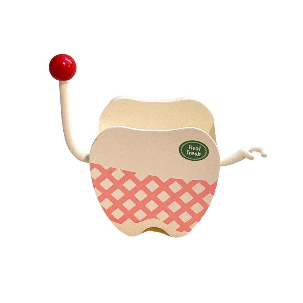 Tooth Shape Toothbrush Holder Plastic Sundry Storage Box Cute Bathroom Shelf  Kitchen