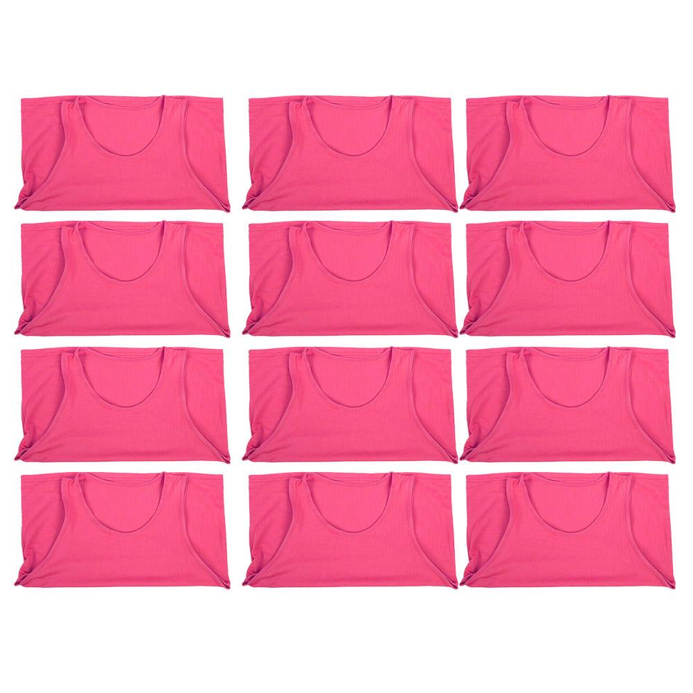 

12Pcs Large Mesh Breathable Children Football Training Exercise Vest Rose Red Free Size