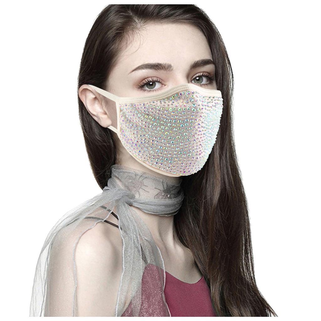 Adult Fashion Reusable Windproof Fog Haze Mask Diamond Mask for Women