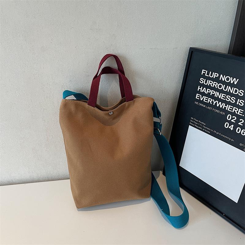 2025 Autumn New Large-Capacity Commuter Canvas Tote Bag Korean Niche Leisure Literature and Art Student Shoulder Bag