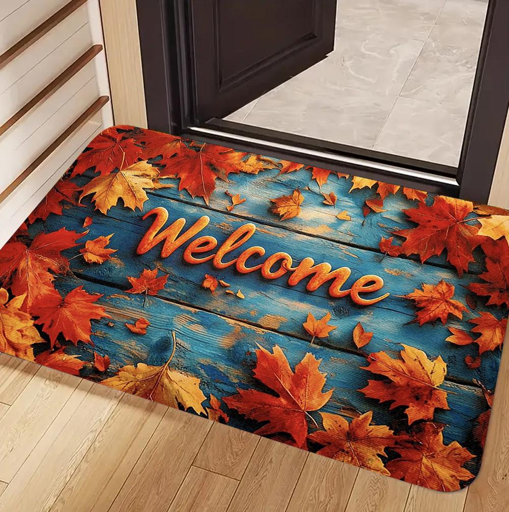 Welcome Mat Non-Slip Machine Washable Carpet Doormat for Living Room Bedroom Kitchen Indoor/Outdoor Rug