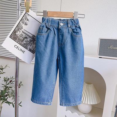 Girls' Korean Style Retro Straight Leg Jeans - Spring Fashion EA011