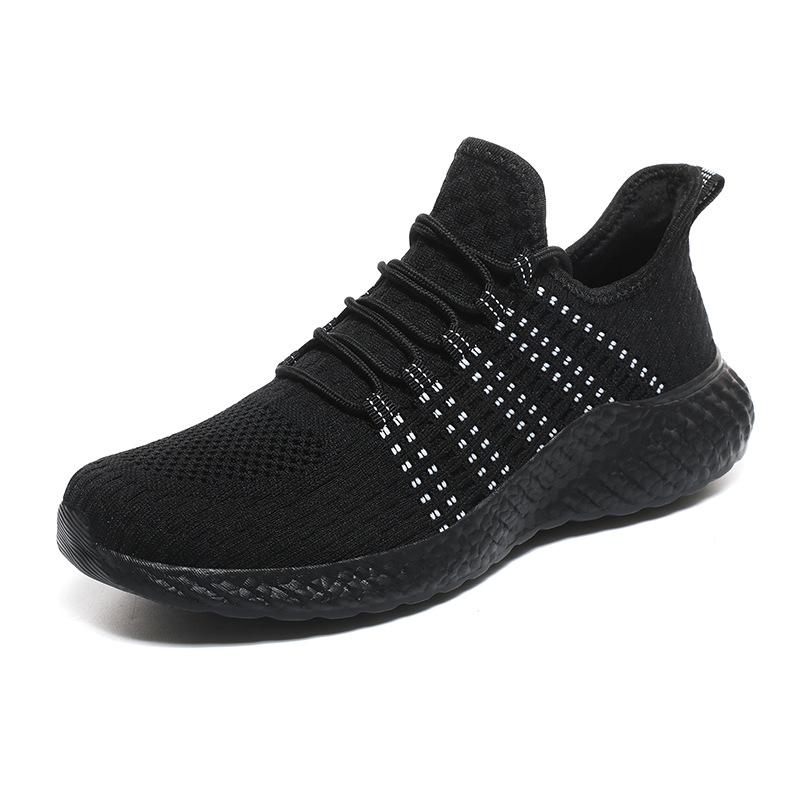 Autumn new men's flying woven sports shoes fashion men's shoes casual shoes student running shoes