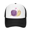 Mesh Dad Hat Adjustable Washed Snail Watercolor Baseball Dad Cap Funny Distressed Ball Trucker Caps for Women Unisex Unisex