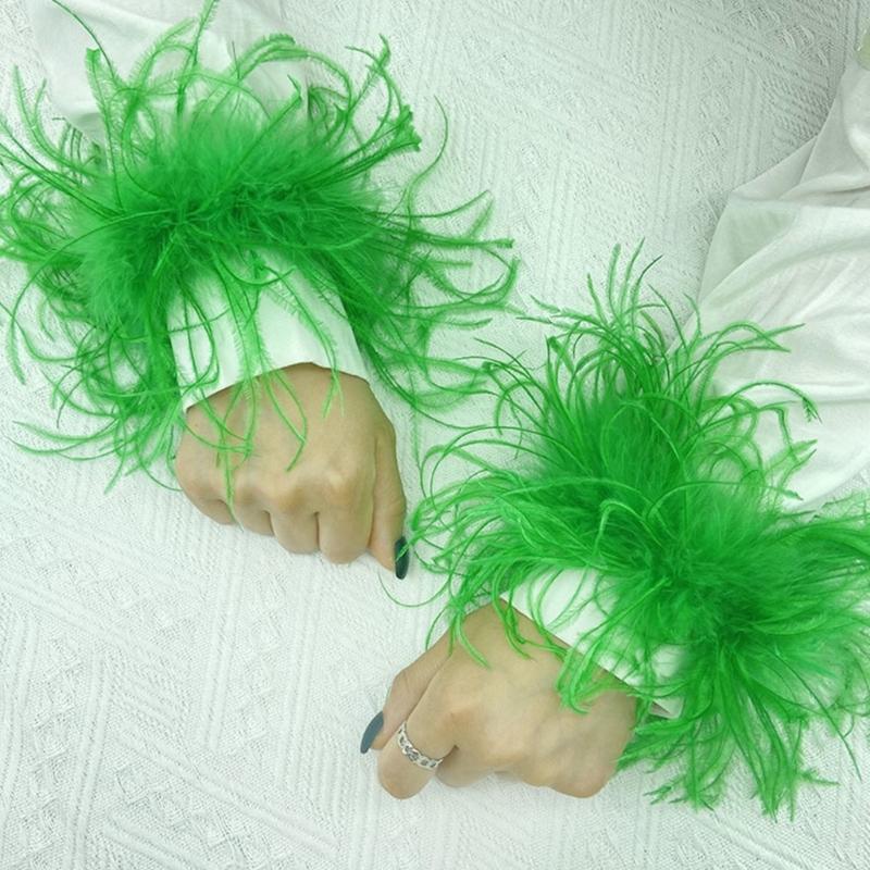 Feather Slap Bracelet Wrist Feather Cuffs Feather Wristband Women Hair Accessories Sexy Wristband Bracelet