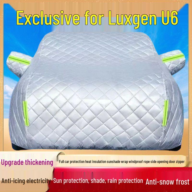 Luxgen U6 SUV All-Weather Car Cover: Thickened Sun, Rain, Snow, and Dust Protection Thickened & Padded, Hail Protection, All-Season