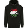 Torn Hungary Flag Hungarian Day Football Mens Hoodie