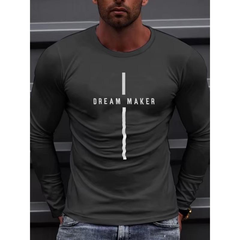 

Мужская футболка с 3D-принтом, весна-осень, с длинными рукавами, мужская футболка с круглым вырезом, трендовые универсальные повседневные топы, мужская футболка 5XL