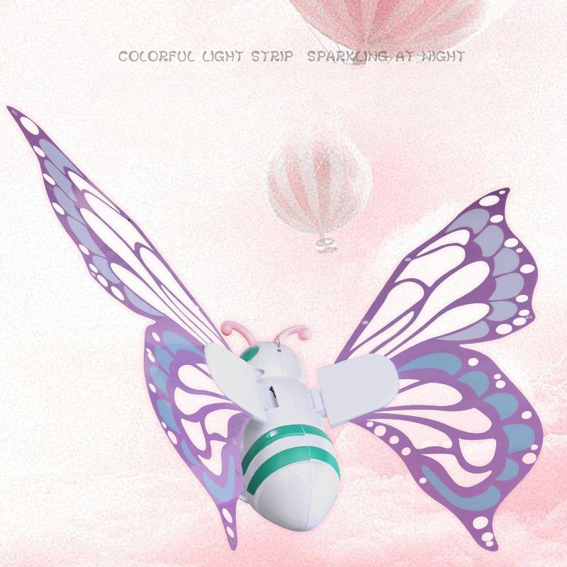 Chlidren Kawaii Sylph Angel Electric Lighted Butterfly Wings Backpiece Wings Will Move Performance Electronic Lighted Kids Glfts
