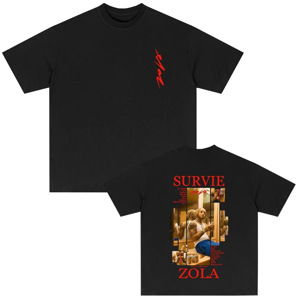 

Rapper Zola Survie Graphic T Shirts Summer Male Casual pure Cotton T-shirt Men Women Hip Hop Fashion Pop Music Streetwear - M... 5XL різнокольоровий