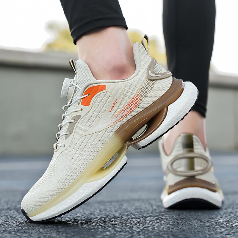 Sports men's shoes 2025 summer new full palm air cushion running shoes direct supply thick-soled non-slip shock-absorbing basketball shoes