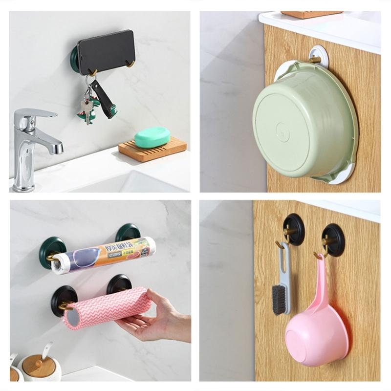 Multi-purpose Wall Hooks Door Keys Cloth Coat Hook Bathroom Towel Robe Hanger Hook Adhesive Kitchen Rack Shelf Bag Hook