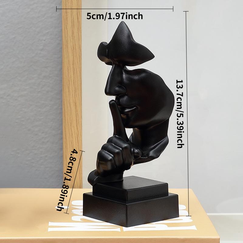 

13,5 см Мини Статуэтка Курящего Мужчины Пластиковая Скульптура Для Кабинета Джентльмена Декор Ретро Бара Абстрактное Украшение Молчание - Золото Подарок