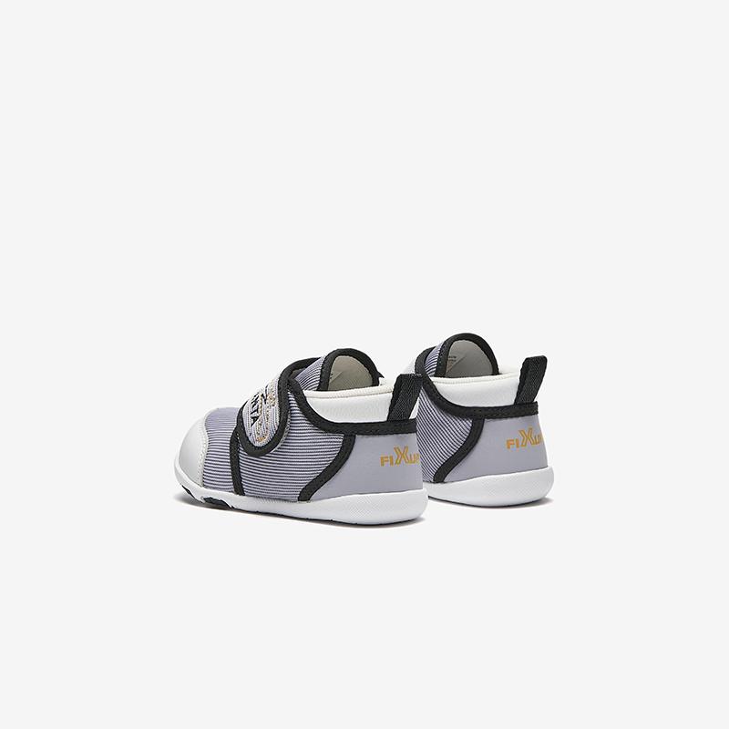 Anta Kids Fabric Synthetic Leather Fashion Non-Slip Lightweight Shock Absorbing Low-Top Walking Shoes Baby sneaker Gray A12440069-5