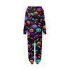 Halloween Printed Family Matching Hooded Long Sleeved Zippered Hooded Jumpsuit Set