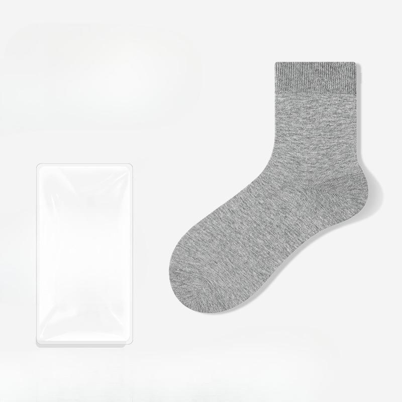 Men's Autumn Commercial Cotton Aloe Essential Oil Deodorizing Feet Sweat Absorbing Bacteriostatic Tube Socks