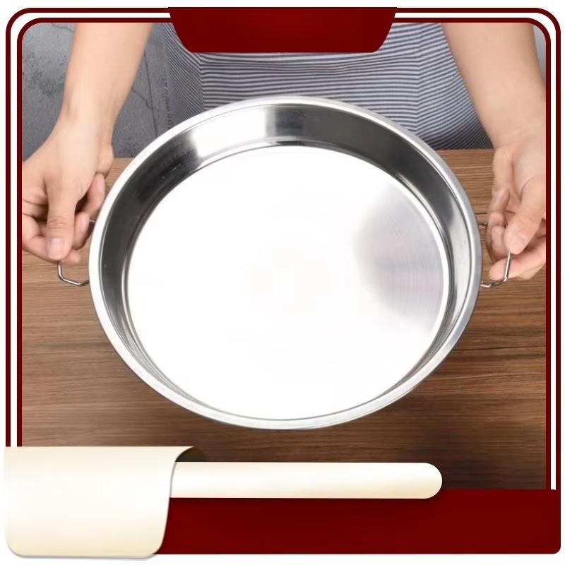 Stainless Steel Multi-purpose Round Steaming & Serving Plate
